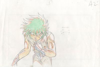 dessin représentant un homme aux cheveux verts et portant une cravate, qui se couvre le visage de ses mains