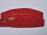 une image représentant un bonnet rouge orné d'une fermeture éclair dorée et d'un lézard