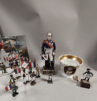 many figurines that are sitting on a table