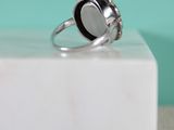 sterling silver ring with black onyxor stone