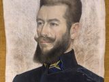 portrait d'un homme barbu en uniforme militaire
