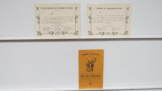 Divers Creuse Lot de 3 cartons d’invitation Bal des Conscrits : -...