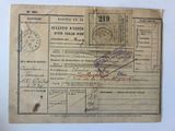 a close up of a piece of paper with a stamp on it