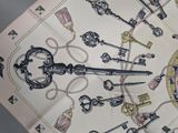 a picture of a scarf with a bunch of keys on it