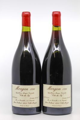 deux bouteilles de vin rouge posées l'une à côté de l'autre sur une surface blanche
