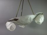 a light that is hanging from the ceiling in the room