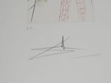 drawings of a man and a woman standing next to each other