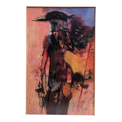 Joël DABIN (1933-2003) Torero Huile sur toile signée en bas …