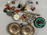 a table with a bunch of different items on it