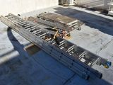 a picture of a flatbed trailer being loaded with lumber