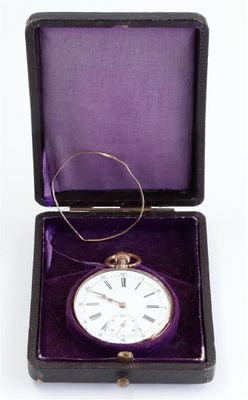 an image of a purple box with a white clock inside of it