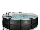 the above ground swimming pool has a ladder and ladders on it