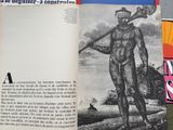 an open book with a picture of a man holding a baseball bat