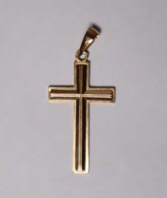 Croix en or poids : 1,78 gr long. - Photo 1