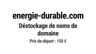 Nom de domaine energie-durable.