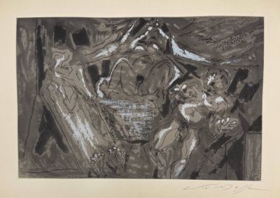 une image d'un dessin en noir et blanc d'un homme et d'une femme