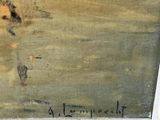 an image of a painting of a man and a woman on a beach