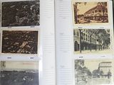 a book with pictures of old buildings on the pages