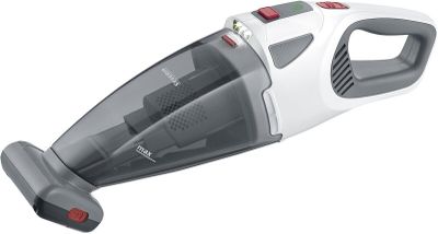 un gros plan d'un aspirateur à main sur fond blanc