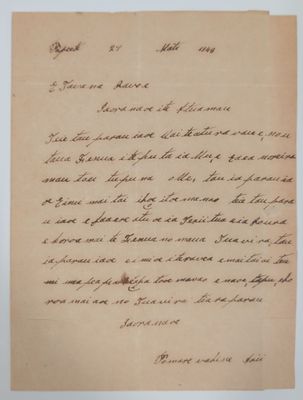 une lettre manuscrite d'une personne à sa mère