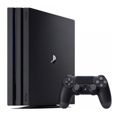 the sony playstation 4 console is shown next to a game controller