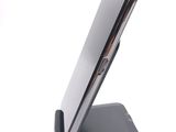 a close up of a cell phone on a stand
