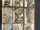 a black and white photo of a bunch of old photos