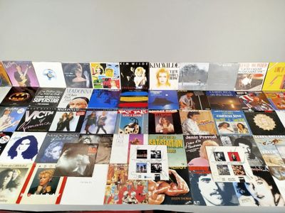 a table with a lot of books on top of it
