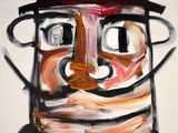 un tableau représentant un homme moustachu et coiffé d'un chapeau
