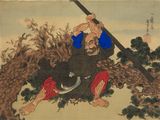 an image of a painting of a man with a sword in his hand