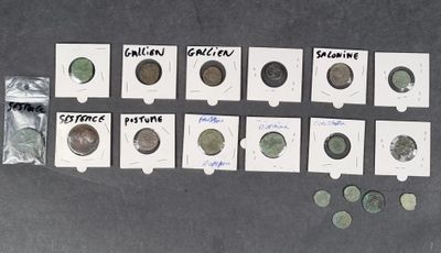 Lot de 17 monnaies antiques, à identifier (usures)