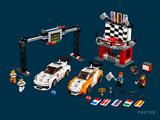 a lot of legos that are on a blue background
