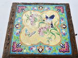 a picture of a decorative box with a bird on it