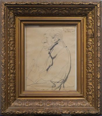 Horace VERNET (1789-1863) Portrait caricatural de Carafa Plu…