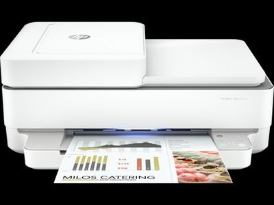 the printer is white and has a printer on it ' s side