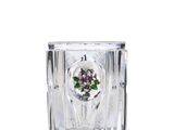 un vase en verre contenant une fleur