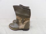 pair of women ' s leather boots with buckles on the side of them