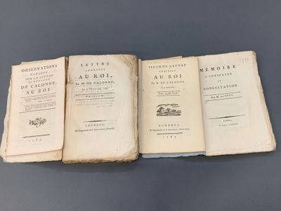 4 ouvrages importants de ou sur Calonne :