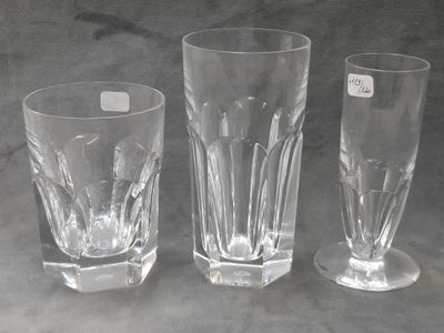 three glasses sitting next to each other on a table