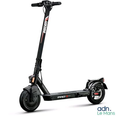 an image of a black scooter on a white background