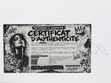 an image of a black and white photo of a certificate for authenticity
