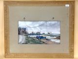 a picture of a painting on the wall of a room