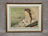 tableau représentant une femme assise sur une chaise, avec un oiseau sur l'épaule