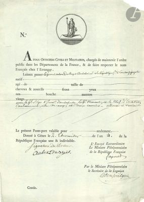 un vieux document sur lequel figure l'image d'un bateau