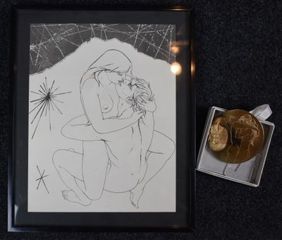 Pierre Yves TREMOIS Couple Reproduction encadrée Nous y joig…