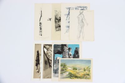 Réunion de dix lithographies : - Jean Théo BALD JACUS (né en…