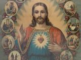 tableau représentant Jésus entouré d'un cercle de portraits de personnes