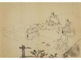 an image of a drawing of a group of people in a room