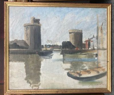 une image d'une peinture de bateaux dans l'eau