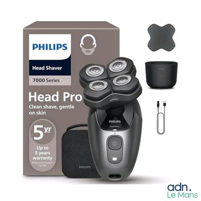 Tête de rasoir électrique Philips Pro 5000 avec 5 têtes et 5 embouts